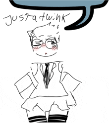 a drawing of a person with the word justa twink written above them