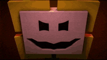 a cartoon drawing of a smiley face with black eyes