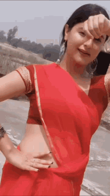 Shalucd Saree GIF - Shalucd Saree Redsaree GIFs