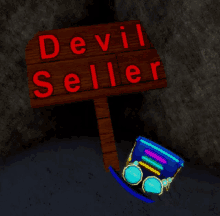 epic devil seller sign signage