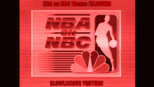 a nba on nbc logo is shown in red