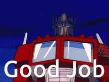 Optimus Prime Good Job GIF