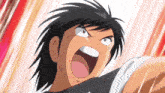 a close up of a cartoon character 's face with his mouth wide open