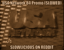 a picture of a keyboard that says usa network 84 promo slowed