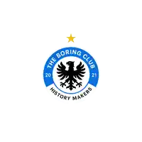a logo for the boring club history makers with an eagle in the center