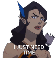 I Just Need Time Vexahlia Sticker