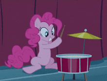 My Little Pony Pinkie Pie GIF - My Little Pony Pinkie Pie Drum GIFs