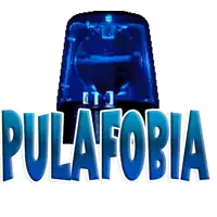 a blue light with the word pulafobia written underneath it