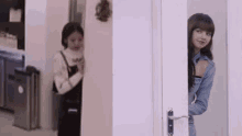 Jenlisa Reaction Jenlisa Door Wall GIF - Jenlisa Reaction Jenlisa Door Wall GIFs