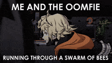 Me And The Oomfie Running Through A Swarm Of Bees GIF - Me And The Oomfie Running Through A Swarm Of Bees Neo Twewy GIFs