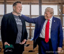 donald trump and elon musk are posing for a photo