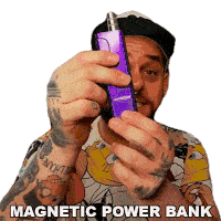 Magnetic Power Bank Doodybeard Sticker - Magnetic Power Bank Doodybeard Magnetic Power Storage Stickers