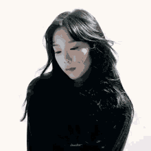 태연 흑발 GIF - 태연 흑발 소녀시대 GIFs