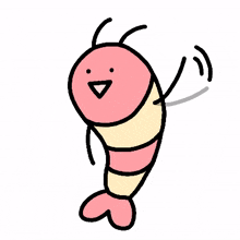 shrimp emotion pink lovely hello