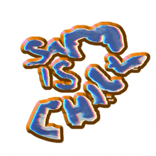 a sticker that says " salt is chill " on it