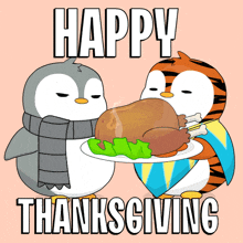 Penguin Thanksgiving GIF - Penguin Thanksgiving Turkey GIFs