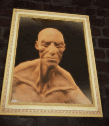 a picture of a man in a gold frame