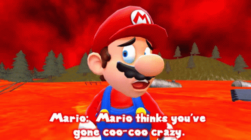 Smg4 Mario GIF – Smg4 Mario Mario Thinks Youve Gone Coo Coo Crazy ...