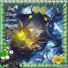 Eat Sleep Game Repeat Nene Kusanagi GIF - Eat Sleep Game Repeat Nene Kusanagi Project Sekai GIFs