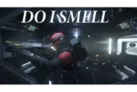 a poster with a man holding a gun and the words do ismell on it