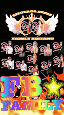 a poster that says family bintang on it