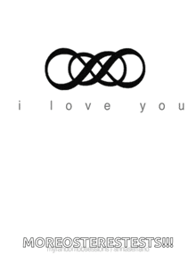 a black and white poster that says i love you infinity times infinity