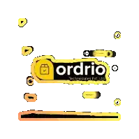the word ordrio that is on a yellow sign