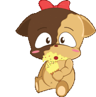 Baby Chocobun Eating Sticker - Baby Chocobun Eating Icecream Stickers