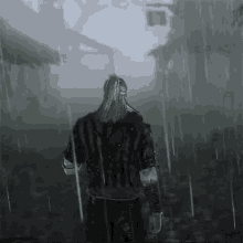 Walking Under The Rain Geralt Of Rivia GIF - Walking Under The Rain Geralt Of Rivia The Witcher GIFs
