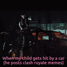 Yeat Child Gets Hit By A Car GIF - Yeat Child Gets Hit By A Car Clash Royale Memes GIFs
