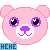 Pink Bear Pinkie Bear Sticker