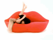 Model Lips GIF - Model Lips Couch GIFs