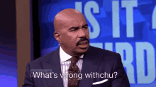 What'S Wrong Withchu? GIF - Steve Harvey Whats Wrong With You Family Feud GIFs