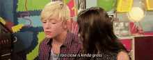But Too Close Is Kinda Gross GIF - Austin And Ally Close Gross GIFs