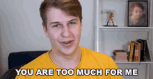 You Are Too Much For Me Michael Kucharski GIF - You Are Too Much For Me Michael Kucharski Slazo GIFs