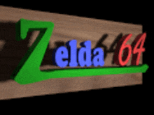 a 3d rendering of the word zelda 64