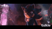 a picture of sonic the hedgehog with the words talkie below him