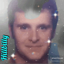 a picture of a man 's face with the word hubbilly on the bottom