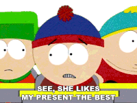 See She Like My Present The Best Eric Cartman Sticker - See She Like My Present The Best Eric Cartman Kyle Broflovski Stickers