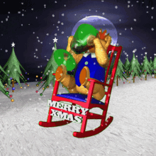 Christmas Rocking Chair Merry Christmas GIF - Christmas Rocking Chair Merry Christmas Christmas Teddy Bear GIFs