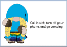 Gnome Camping GIF - Gnome Camping Animated Card GIFs