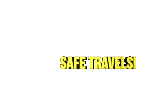 Safe Travels Goodbye Sticker - Safe Travels Goodbye Traveling Stickers