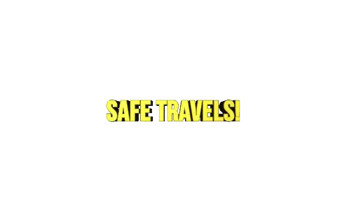Safe Travels Goodbye Sticker - Safe Travels Goodbye Traveling Stickers