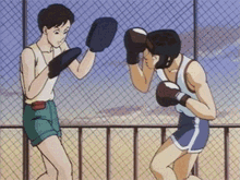 burning blood boob punch boxing anime