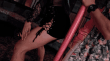 a woman 's legs are shown in a video that says vevo