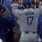 a baseball player with dhtani 17 on his back