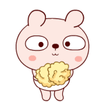 a cartoon bunny in a diaper is cheering with pom poms .