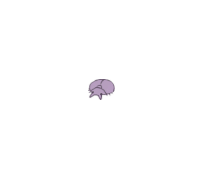 a cartoon drawing of a purple worm on a white background .