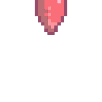 a pixel art illustration of a gift box with a red bow .