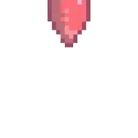 a pixel art illustration of a gift box with a red bow .